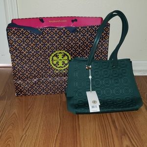 Tory Burch Embossed Neoprene Shopper